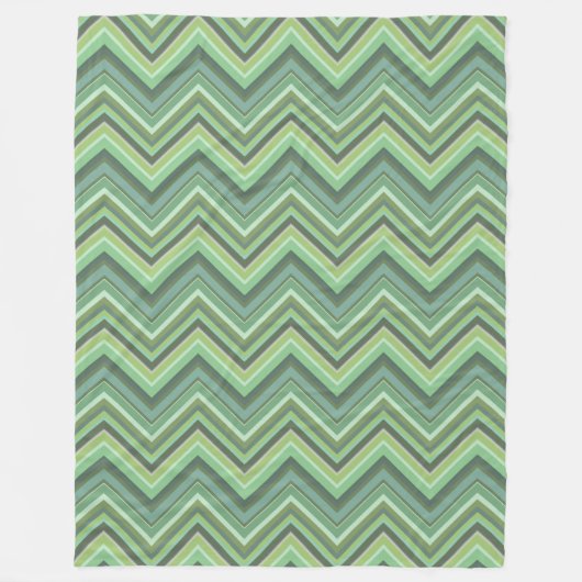 Couverture Polaire Bandes de zigzag vert olive (Devant)