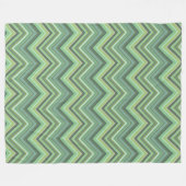 Couverture Polaire Bandes de zigzag vert olive (Devant (Horizontal))