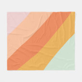 Couverture Polaire Bandes Diagonales colorées Retro Sweet Candy Paste (Devant (Horizontal))