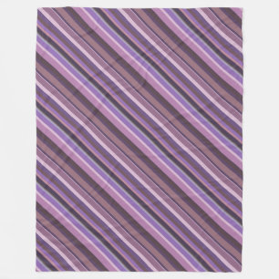 Couverture Polaire Bandes diagonales mauves