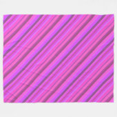 Couverture Polaire Bandes diagonales roses (Devant (Horizontal))
