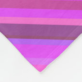 Couverture Polaire Bandes diagonales roses (Coin)