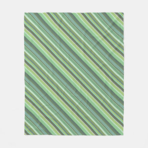 Couverture Polaire Bandes diagonales vert olive
