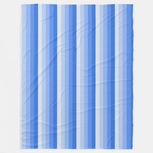 Couverture Polaire Bandes d'ombre bleues (Devant)