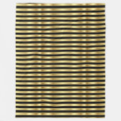 Couverture Polaire Bandes élégantes dorées et noires (Devant)