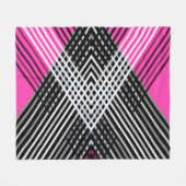 Couverture Polaire Bandes entrelacées en noir et blanc et gris sur un (Devant (Horizontal))