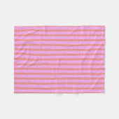 Couverture Polaire Bandes géométriques roses (Devant (Horizontal))