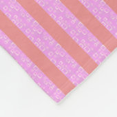 Couverture Polaire Bandes géométriques roses (Coin)
