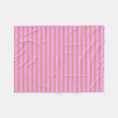 Couverture Polaire Bandes géométriques roses (Devant (Horizontal))