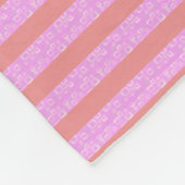 Couverture Polaire Bandes géométriques roses (Coin)
