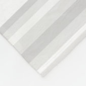 Couverture Polaire Bandes gris clair monogrammes (Coin)