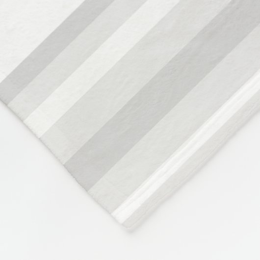 Couverture Polaire Bandes gris clair monogrammes (Coin)