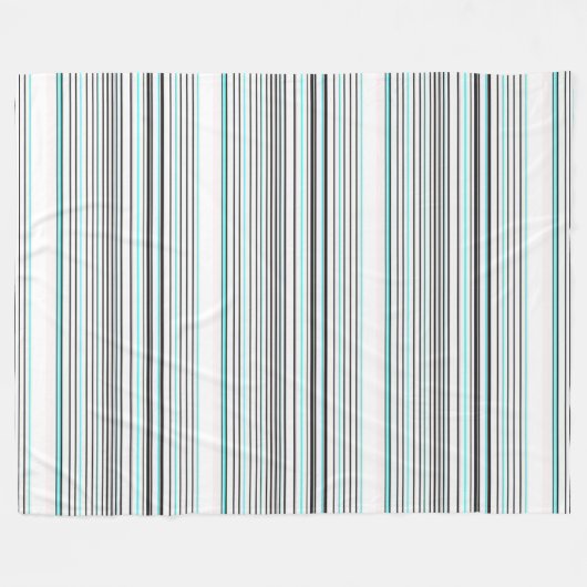 Couverture Polaire Bandes gris d'aqua mignonnes (Devant (Horizontal))