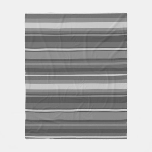 Couverture Polaire Bandes grises (Devant)