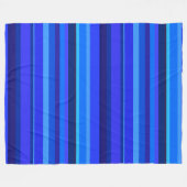 Couverture Polaire Bandes horizontales bleues (Devant (Horizontal))