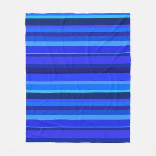 Couverture Polaire Bandes horizontales bleues (Devant)