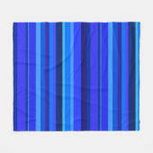 Couverture Polaire Bandes horizontales bleues (Devant (Horizontal))