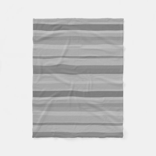 Couverture Polaire Bandes horizontales grises (Devant)