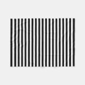 Couverture Polaire Bandes horizontales noires et blanches de taille m (Devant (Horizontal))