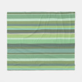 Couverture Polaire Bandes horizontales vert olive (Devant (Horizontal))