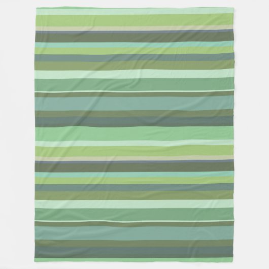 Couverture Polaire Bandes horizontales vert olive (Devant)