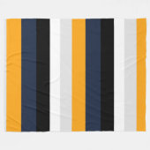 Couverture Polaire Bandes jaunes, bleues, blanches et noires (Devant (Horizontal))