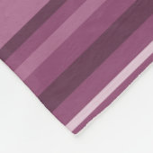 Couverture Polaire Bandes mauve monogrammes (Coin)
