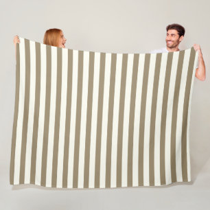 Couverture Polaire Bandes modernes blanc gris chic motif pour lui