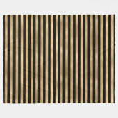 Couverture Polaire Bandes Noir Et Or Froissées (Devant (Horizontal))
