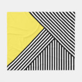 Couverture Polaire Bandes noires et blanches avec triangle jaune (Devant (Horizontal))