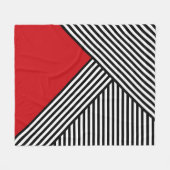 Couverture Polaire Bandes noires et blanches avec triangle rouge (Devant (Horizontal))