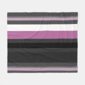 Couverture Polaire Bandes noires, grises et blanches (Devant (Horizontal))