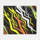 Couverture Polaire Bandes orange jaune Abstraites (Devant (Horizontal))