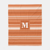 Couverture Polaire Bandes orange monogrammes (Devant)