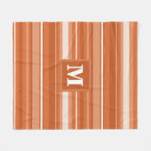 Couverture Polaire Bandes orange monogrammes (Devant (Horizontal))