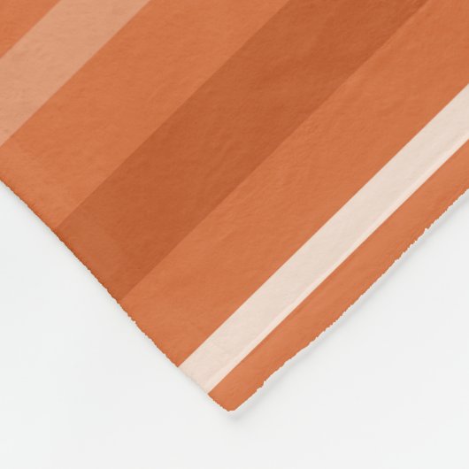 Couverture Polaire Bandes orange monogrammes (Coin)