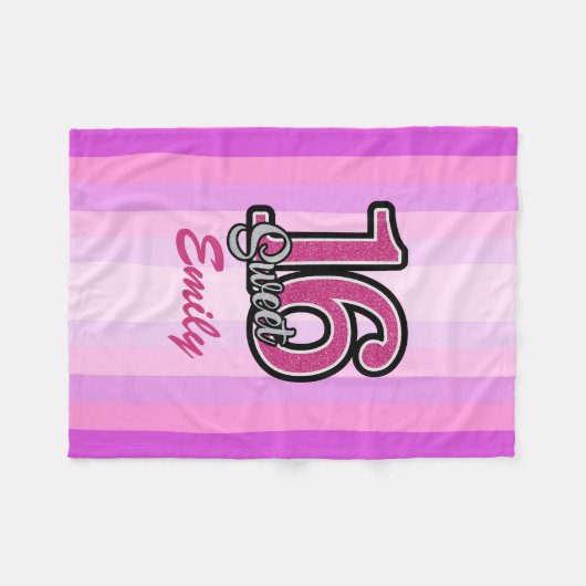 Couverture Polaire Bandes pourpres (Devant (Horizontal))