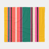 Couverture Polaire Bandes rétro colorées, arrière - plan abstrait (Devant (Horizontal))