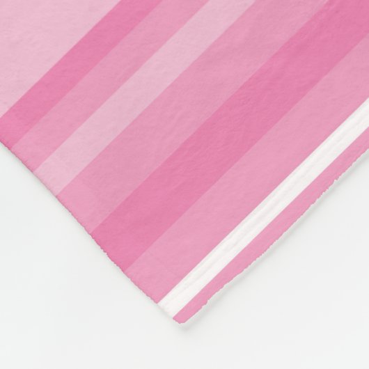 Couverture Polaire Bandes rose monogramme (Coin)