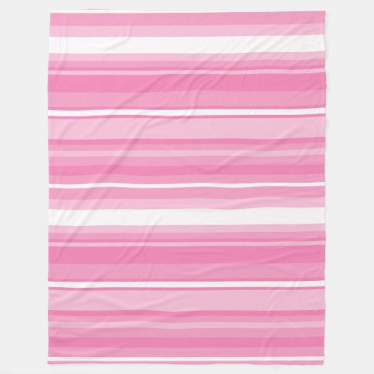Couverture Polaire Bandes roses (Devant)