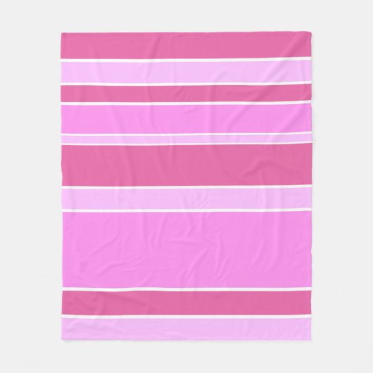 Couverture Polaire Bandes roses (Devant)