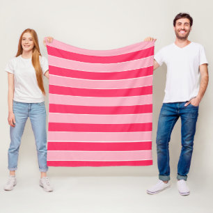 Couverture Polaire Bandes roses