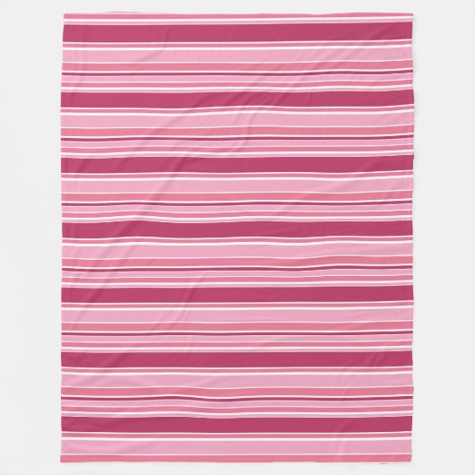 Couverture Polaire Bandes roses (Devant)