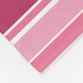 Couverture Polaire Bandes roses (Coin)