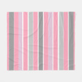 Couverture Polaire Bandes roses et gris (Devant (Horizontal))