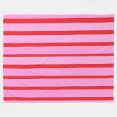 Couverture Polaire Bandes roses et rouges (Devant (Horizontal))