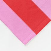 Couverture Polaire Bandes roses et rouges (Coin)