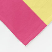 Couverture Polaire Bandes roses, vertes et jaunes (Coin)