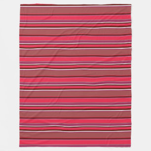 Couverture Polaire Bandes rouges