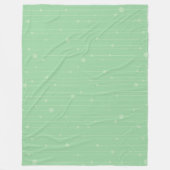 Couverture Polaire Bandes simples et points vert menthe moderne (Devant)